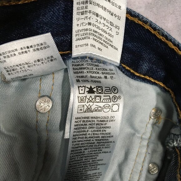 Levis Mens 505 Regular Fit Blue Jeans size 38x29 Cotton Denim Pants Copper Rivet - Picture 12 of 14